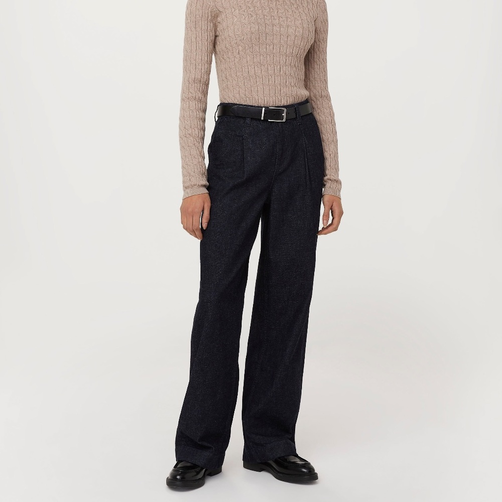 Frank And Oak The Joni Wide Leg Jean in Dark Wash Size 2828